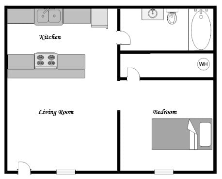 Efficiency Floor Plan - Resort at Riverside