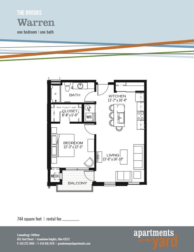 Floorplan - Apartments at the Yard: Brooks