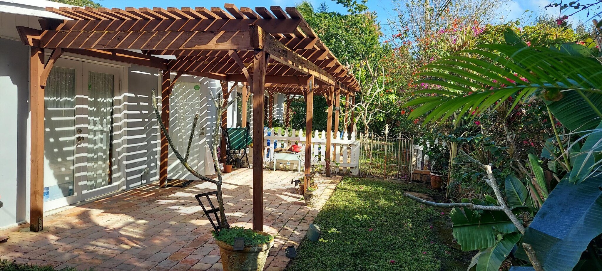 Rear Patio with Trellis - 228 Beverly Dr