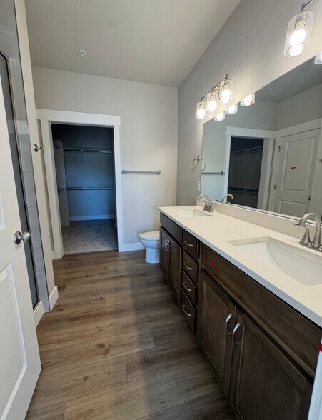 Master Bathroom with walk in shower and walk in closet - 265 High Point Dr
