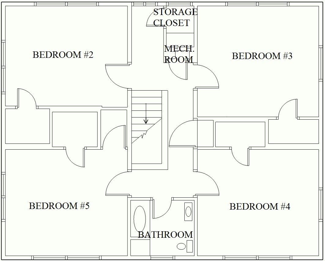 Second floor plan - 302 E 7th St