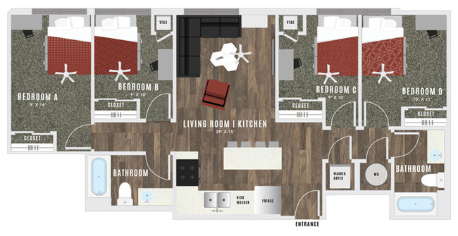 The Four- 1056 sqft. - Atmosphere