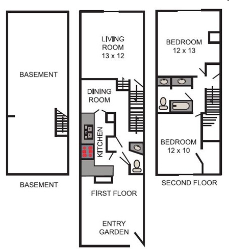 2BR/1.5BA - Chapel Hill Apartments