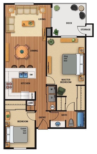 Floorplan - Evergreen Ridge Apartments