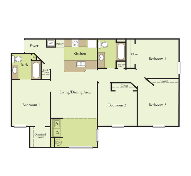 Floorplan - Sand Lake Pointe Apartments