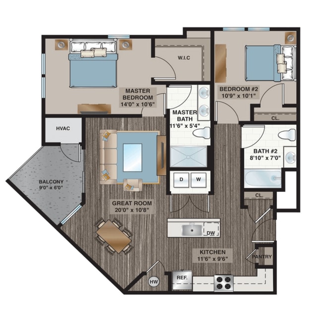 Floorplan - Summit Court Apartments I