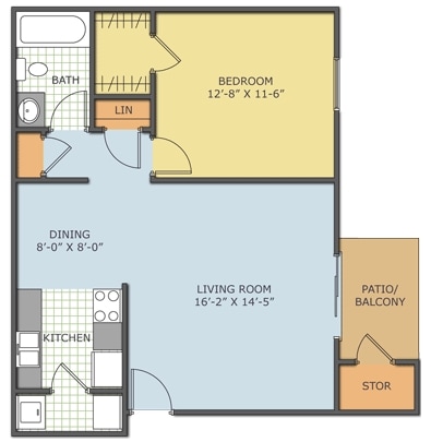 1BR/1BA - MAA Highland Ridge