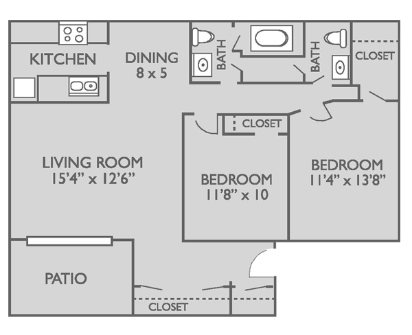 Floorplan - Brookhollow Apartments