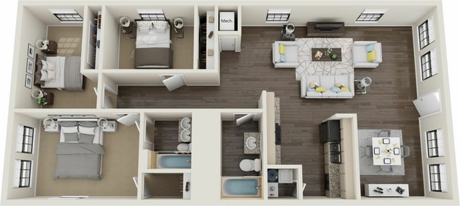 Front Unit Floorplan.JPG - Brazos Flats
