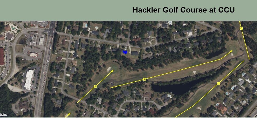 Hole 15 view fromprovisualizer.com website - 118 Wofford Rd