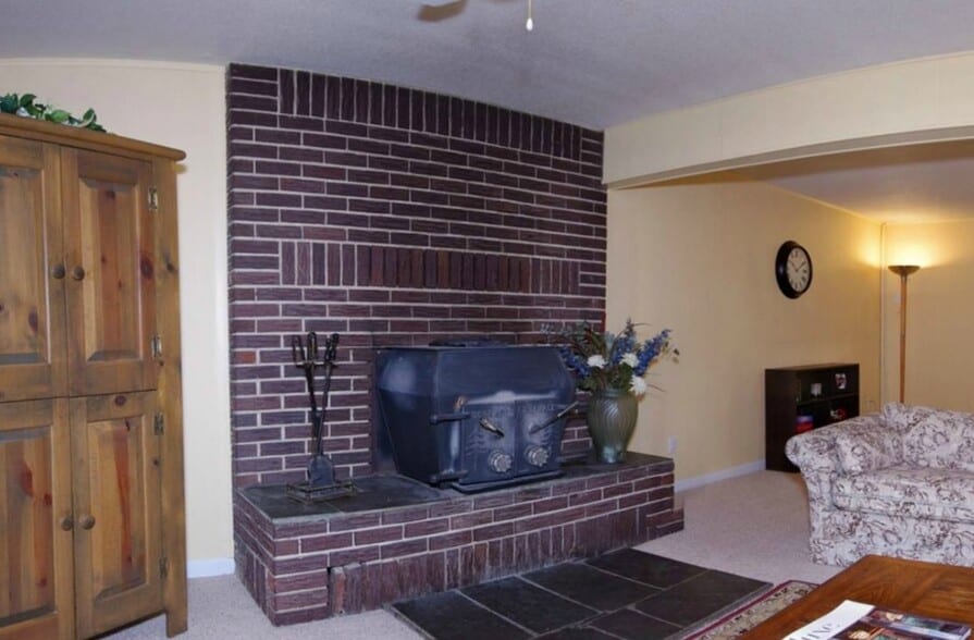 Downstairs Family Room and Fireplace - 1321 Browning Avenue