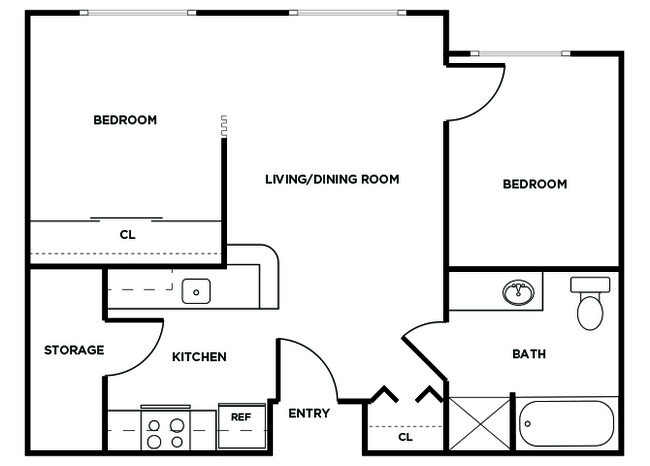 Floorplan - Woodrose Apartments