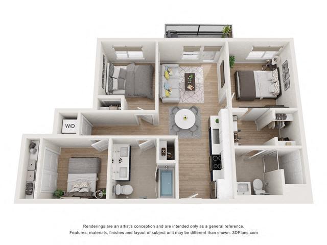 Floorplan - Evani 3223 Wilshire