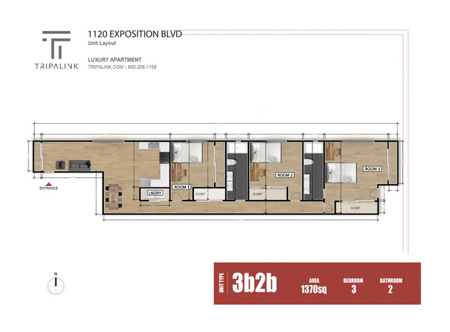 Floorplan - 1100 Exposition Blvd-Private Suite Co-Living