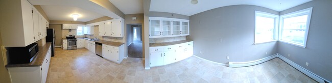 Dining area with built-in - 205 2nd St W