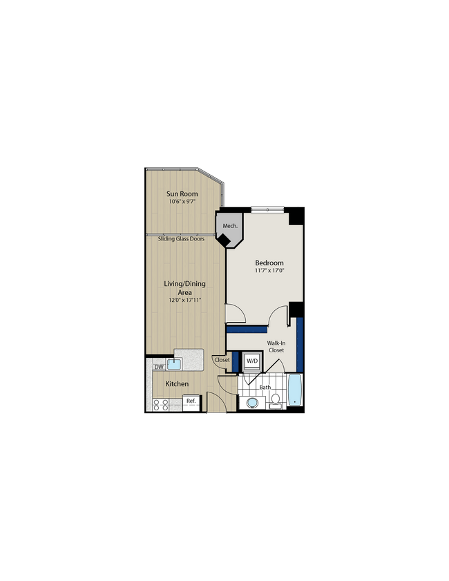 The Monroe Floor Plan - Meridian at Gallery Place