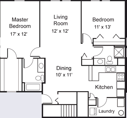 2BR/2BA - Powder Hill Terrace