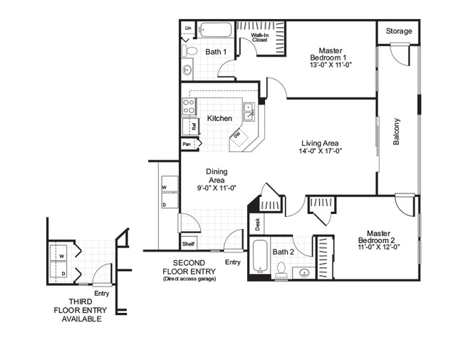 Floorplan - Alta Vista Apartments