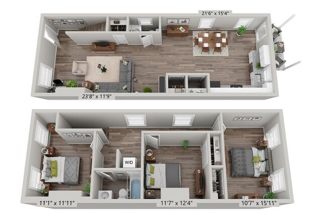 3 Bedroom Townhouse - Park Northside Apartments