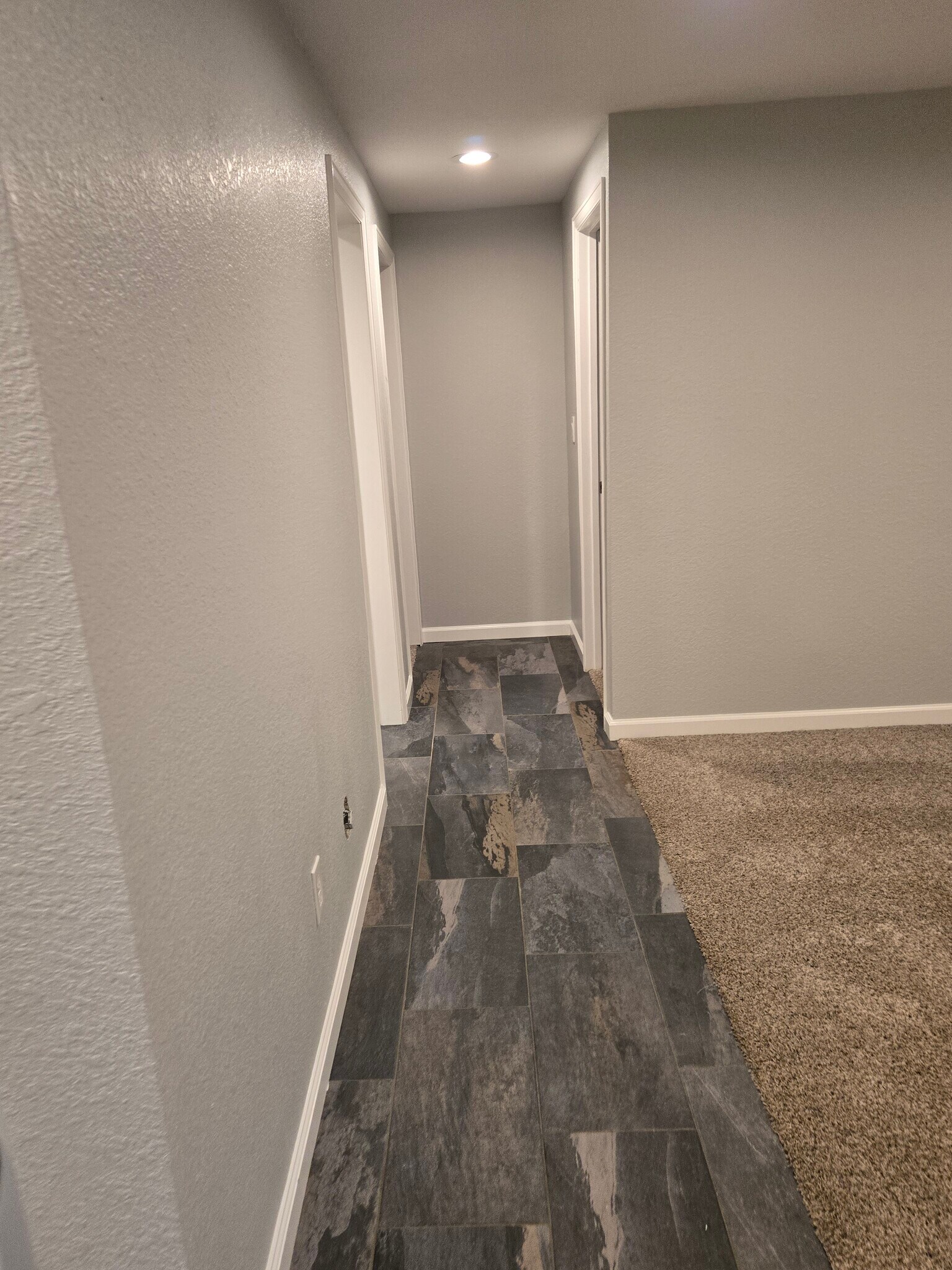Hall view to bsmt bath and rooms - 8731 Field Way