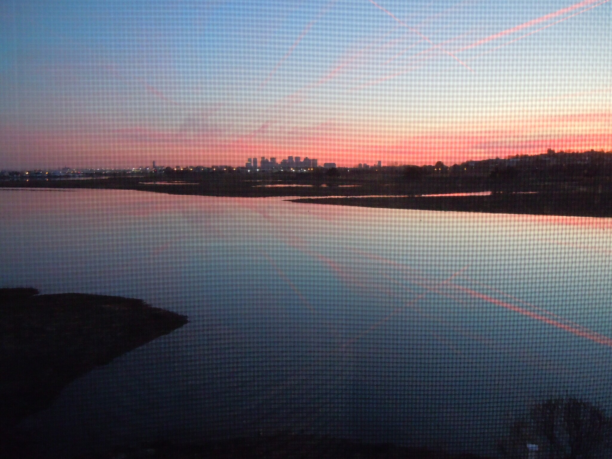 sunset on the marsh inlet, ocean at mid-tide - 103 Summer St
