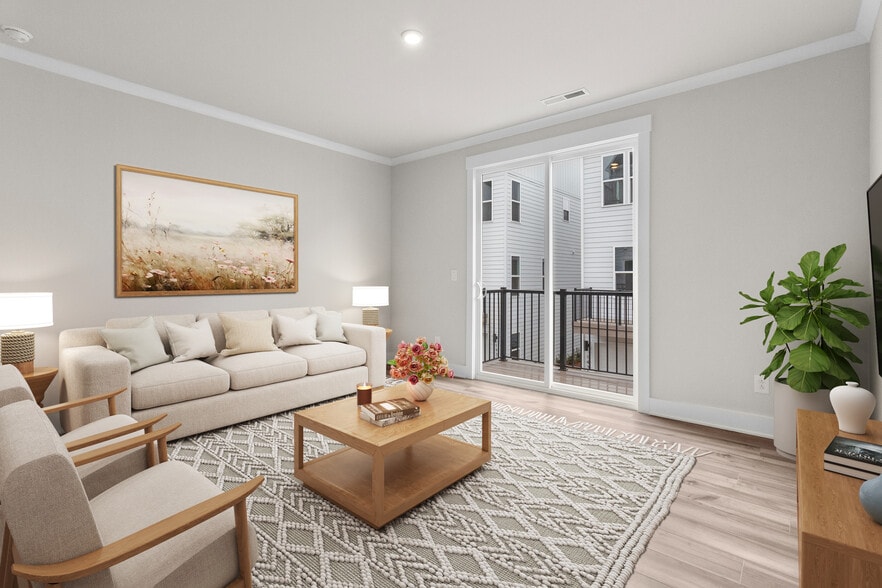 Living Room Virtually Staged - 1011 Kokomo Ln