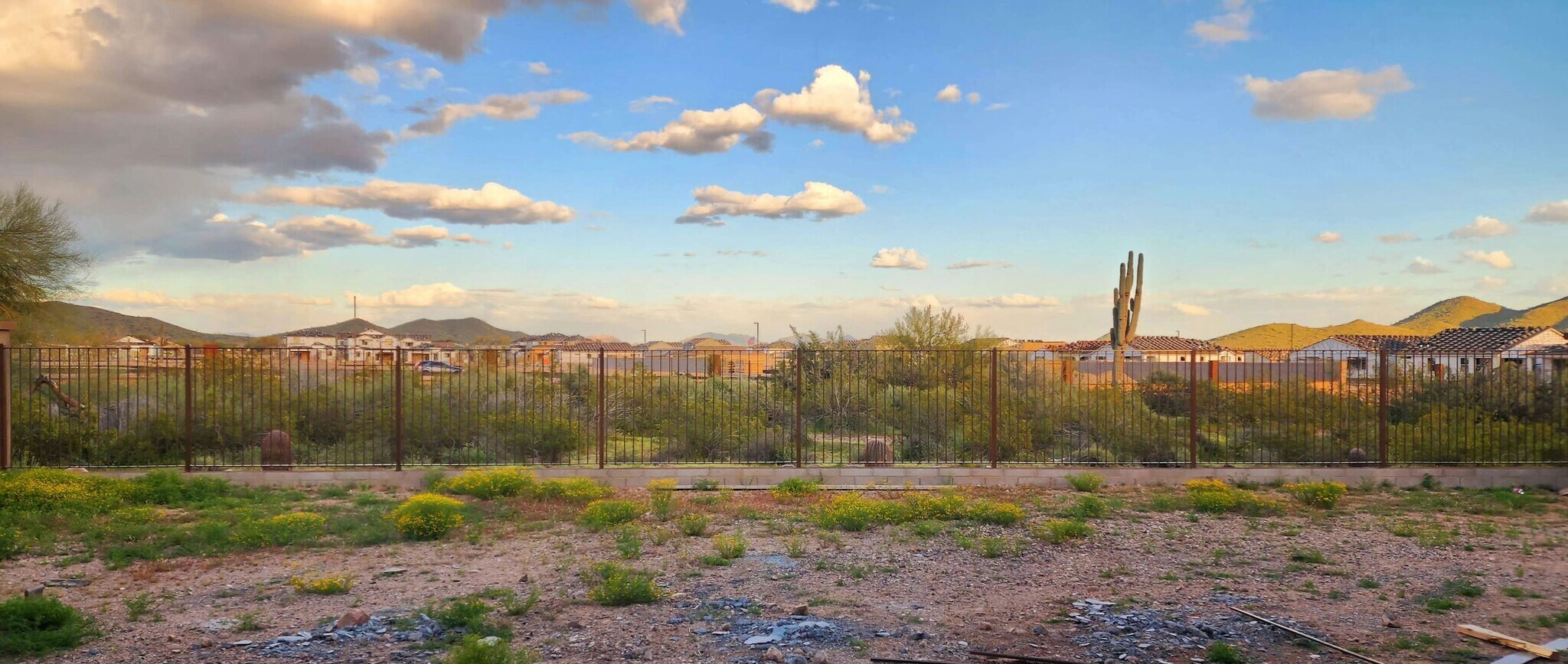 Backyard with unblocked nature view - 2192 W Sierra Sunset Trl