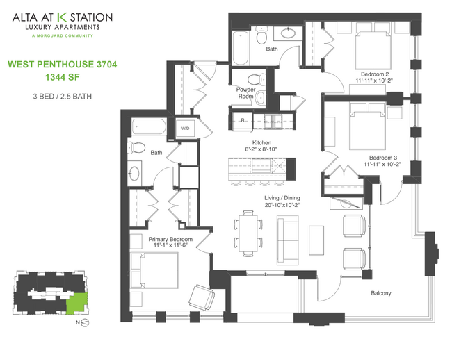 West Penthouse 3704 - Alta at K Station