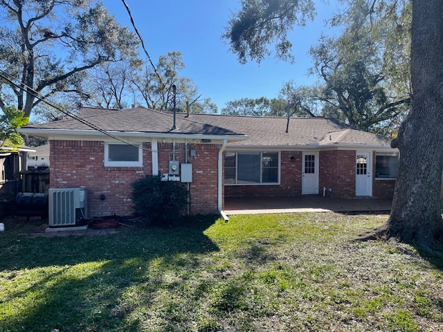 rear view of house with deck, - 3706 Murworth Dr