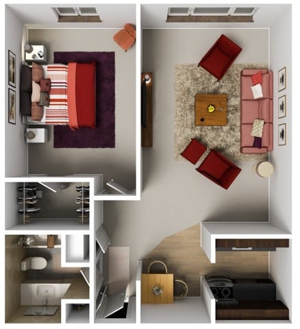 One Bedroom Plus Apartment - Maryland Arms Apartments