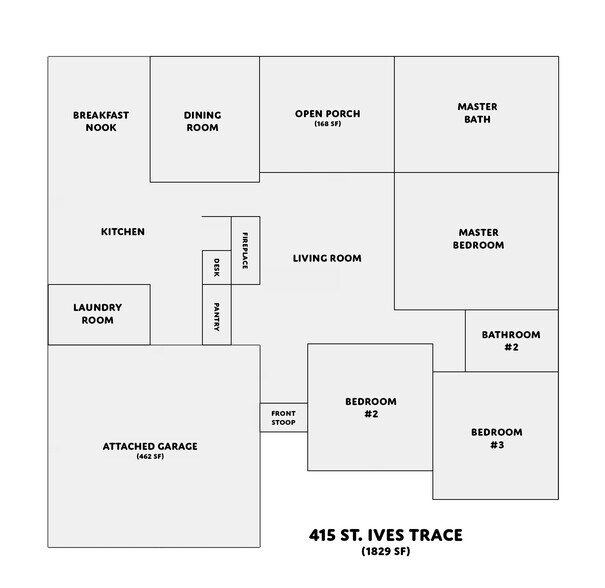 Floor Plan Layout - 415 St. Ives Trace
