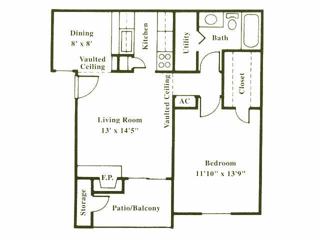 1BR/1BA - Greentree Apartments