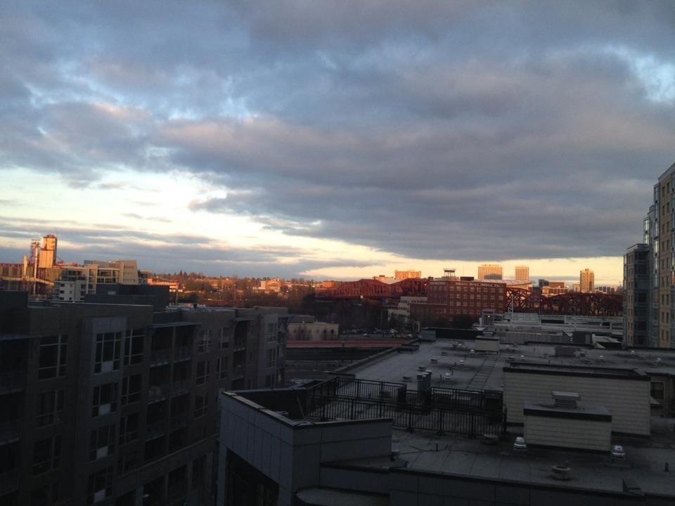 sunrise from the Metropolitan - 1001 NW Lovejoy St