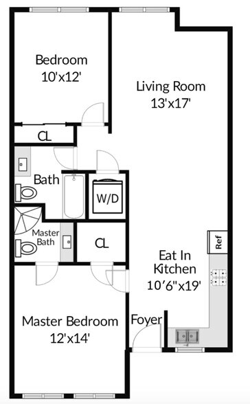 Overall floor plan. Please not that the actual layout is mirrored to that shown here. - 909 Reinli St