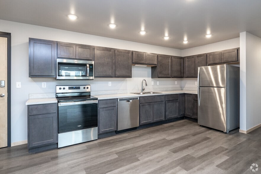 3BR, 2BA - 1,560SF - Kitchen - J Street Flats