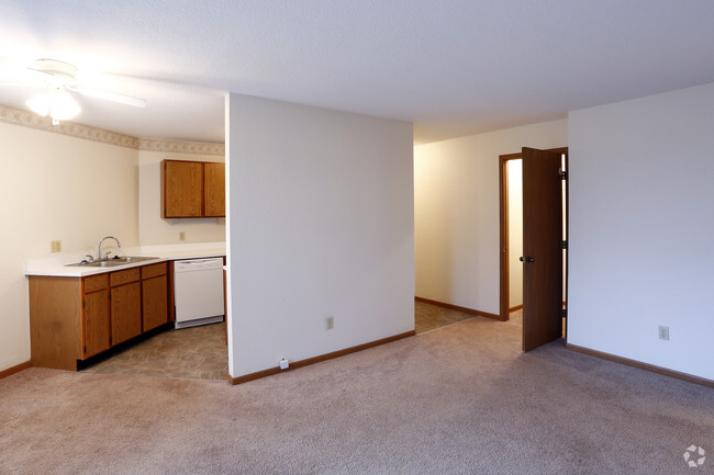 Two Bedroom - Living Room - Hamlet at Maumee