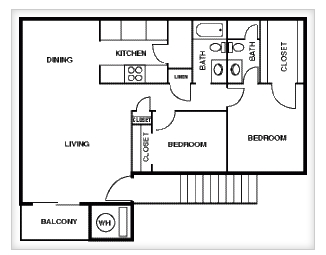 2BR/1.5BA - Cimarron Apartments