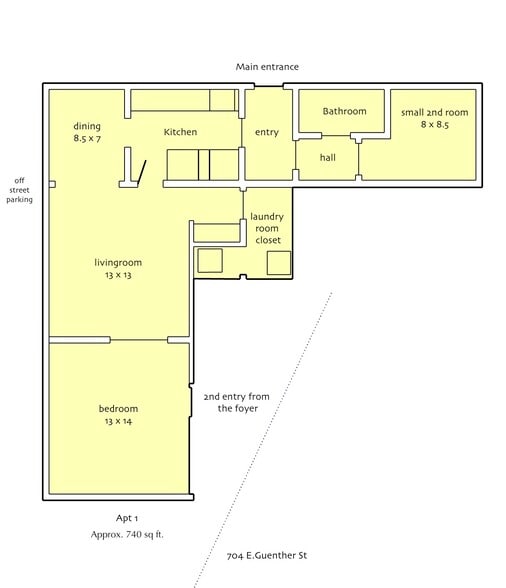 floor plan - 704 E Guenther St