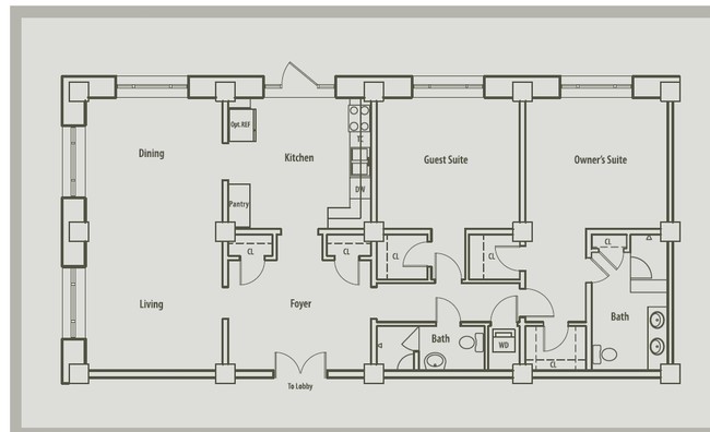 2BR/2BA - The Calhoun Lofts