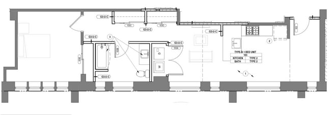 1500 Pine - Apt 103 Floor Plan - 1500 Pine
