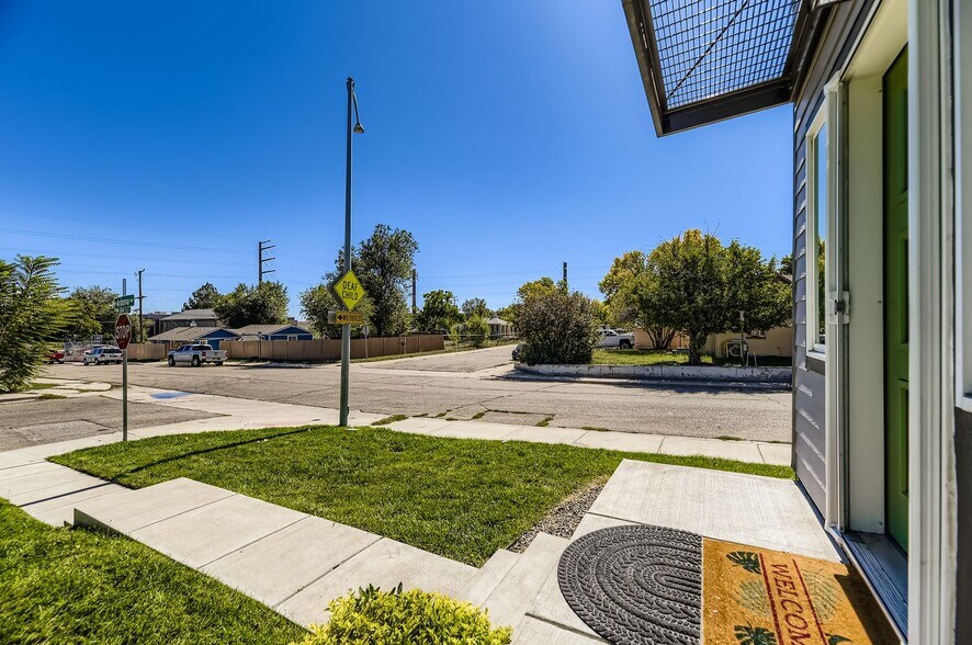 Corner lot view from front porch - 1197 S Mariposa St