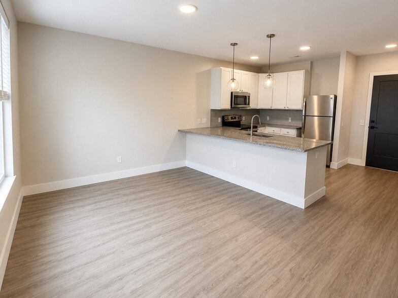 The Pewter - Kitchen & Living - Triumph Apartments