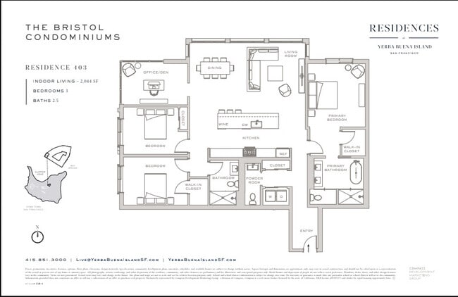Floorplan - The Residences at Yerba Buena Island
