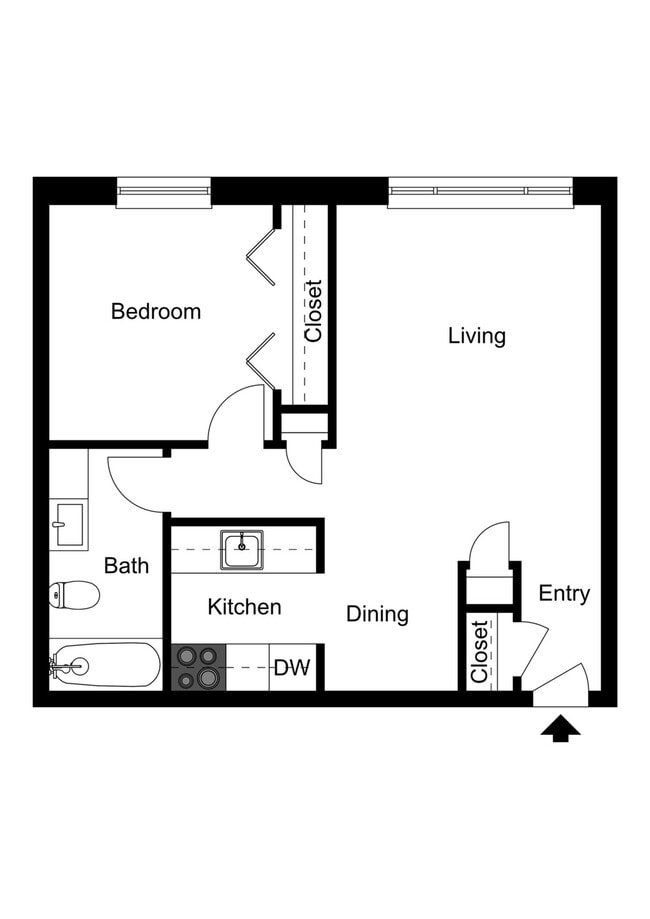 One Bedroom Apartment - Maryland Arms Apartments