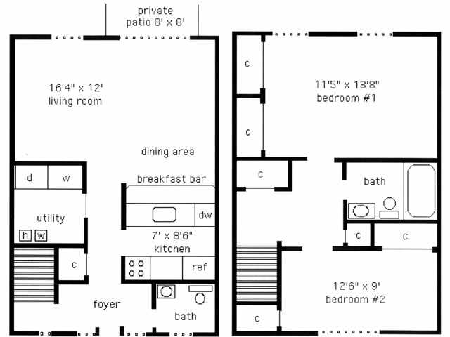 2BR/1.5BA - Browncroft Apartments & Townhouses