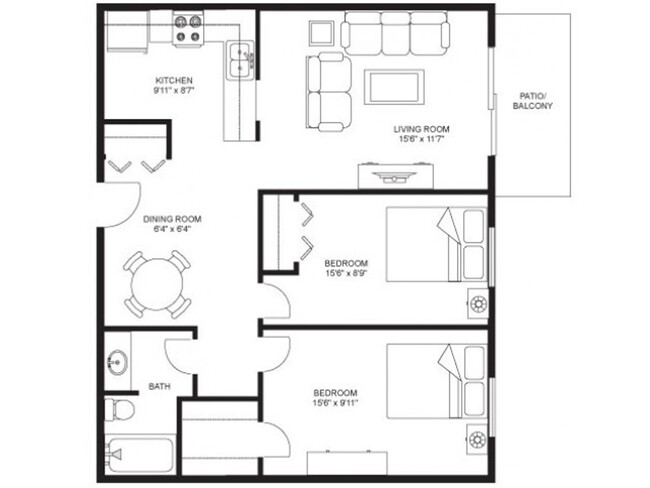 Floorplan - Walnut Street Apartments