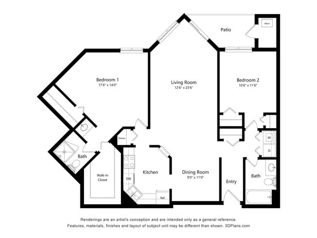 Floorplan - Crosby Pointe Apartments