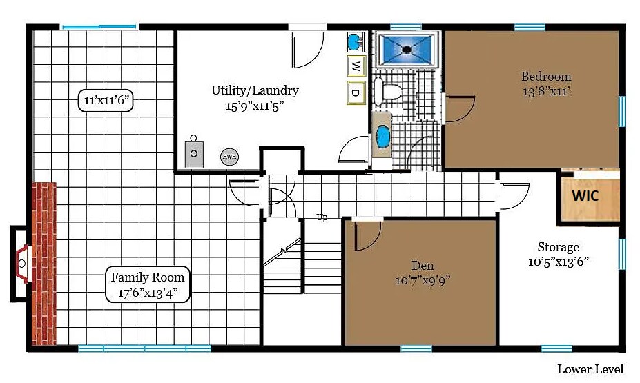 lower level layout - 1013 Mountfort Ct SW