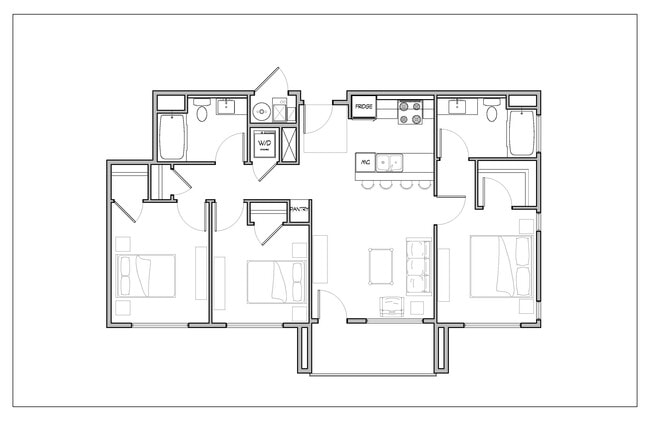 Floorplan - Central West Apartments