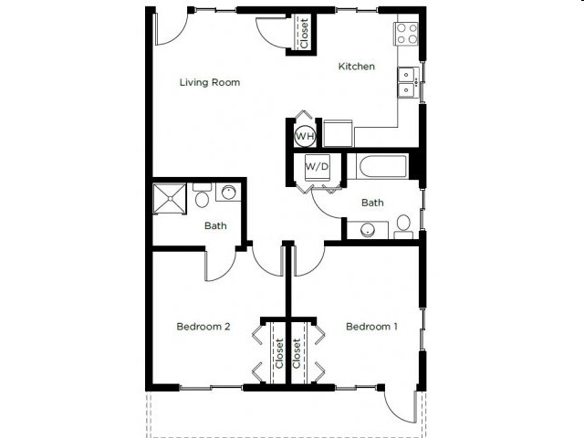 Large Two Bedroom - 1601 Colorado Apartments